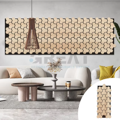OEM Hexagon Acoustic Panels Music Room Polyester Acoustic Wall Panels For Sale